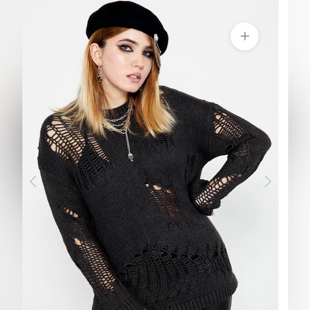 Disturbia distressed sweater size large (oversized)